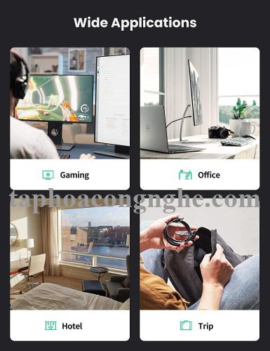 Ugreen 10983 5M CAT8 U-FTP 2000Mhz 30AWG cáp mạng màu đen NW134 30010983